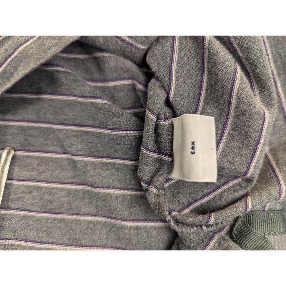 Ralph Lauren Polo Golf Shirt Large Men's VTG Gray Striped Short Sleeve - Picture 9 of 10